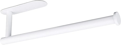 Paper Towel Holders,Paper Towels Rolls - for Kitchen,Paper Towels Bulk- Self-Adhesive Under Cabinet,Both Available in Adhesive and Screws,Stainless Steel Paper Towel Holder(White) by DR+CATCH