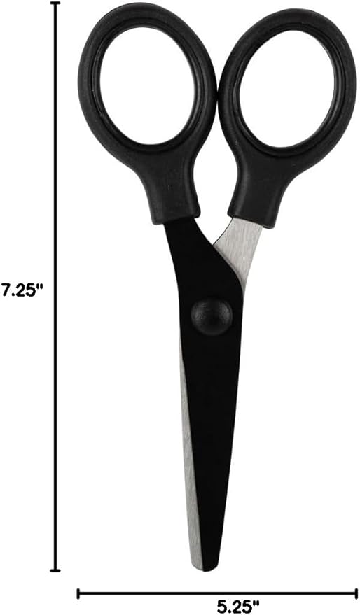 JAM PAPER Multi-Purpose Mini Scissors - 5 Inch - Black - Soft Grip & Stainless Steel Precision Blades - Sold Individually - Image 8