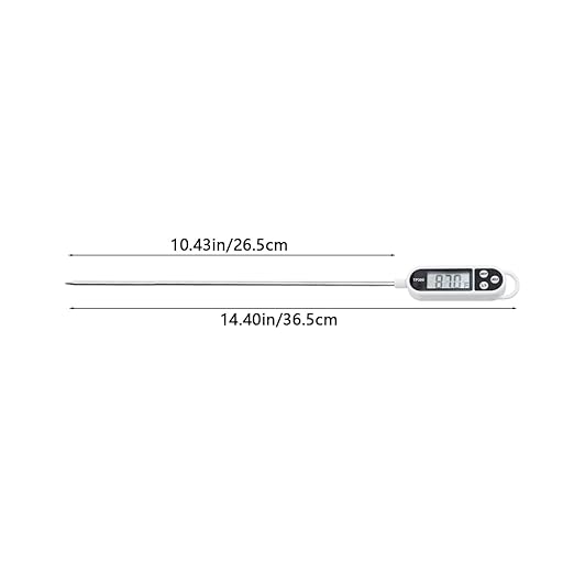 Candy Thermometer Digital Instant Read for Meat Kitchen Cooking Food Oil Deep Fry BBQ Grill Smoker (1, 14.4in-White) - Image 2
