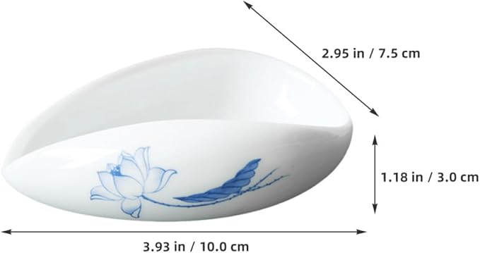 Ceramic Tea Leaf Holder Plate with Tea Spoon Scoop Coffee Bean Dosing Tray Vintage Style and Daily Use