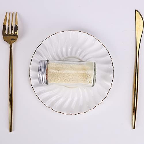 Tebery 12 Pack Round Spice Bottles 3oz Glass Spice Jars with Silver Metal Lids, Shaker Tops, Wide Funnel and Labels - Image 5