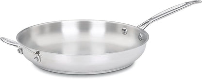 Cuisinart 722-30H Chef's Classic Stainless 12-Inch Open Skillet with Helper Handle,Stainless Steel by Cuisinart