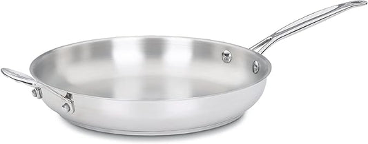 Cuisinart 722-30H Chef's Classic Stainless 12-Inch Open Skillet with Helper Handle,Stainless Steel by Cuisinart
