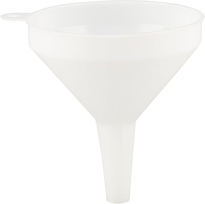 Restaurantware-Met Lux 8-ounce Plastic Funnel, 1 Plastic Funnel - Precise Spout, White Pouring Tool, Wide Spout, For Transferring Ingredients - Image 2