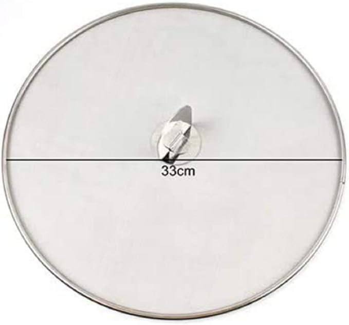 304 tainless Steel Splatter Screen Pan Lid with folding grip splatter guard oil splatter shield Frying Cooking Tools Practical Kitchen Accessories dishwasher safe (13 inch) - Image 2