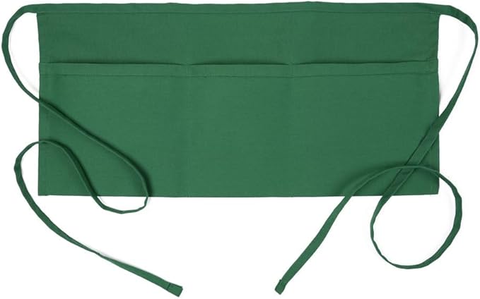 Fame Original 3 Pocket Waist Apron for Adults in Kelly Green - One Size Fits Most - Unisex (F9-18127)