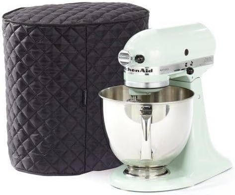 Covermates Keepsakes Stand Mixer Cover – Quilted Appliance Protector for Food Processors – Dust & Stain Resistant, Washable Slip‑On Design for Countertop Storage, Black