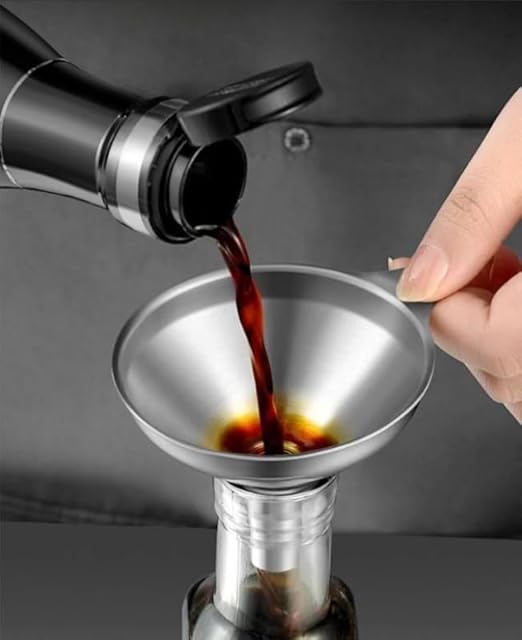 3PCS Kitchen Funnels Set,Stainless Metal Funnel for Filling Bottles - Tiny Small Medium Large for Essential Oils,Spice, Cooking,Powder,Flask，Perfume,Dry Ingredients Powde (Silver) - Image 6