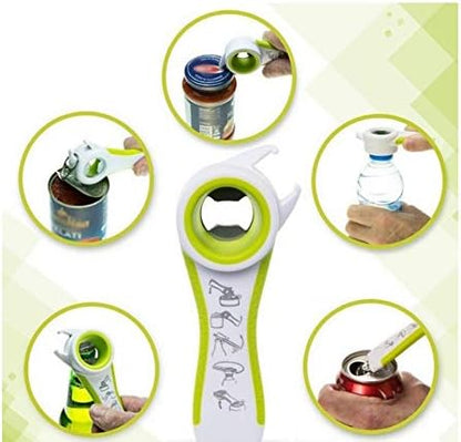 2 pcs 5 In 1 Multi Function Multi-function Can Jar Bottle Open/Tighten Bottle Jar Can Opener for Small Hands, Seniors or Anyone Who Suffers from Arthritis Good Kitchen Tool (black/white) - Image 2