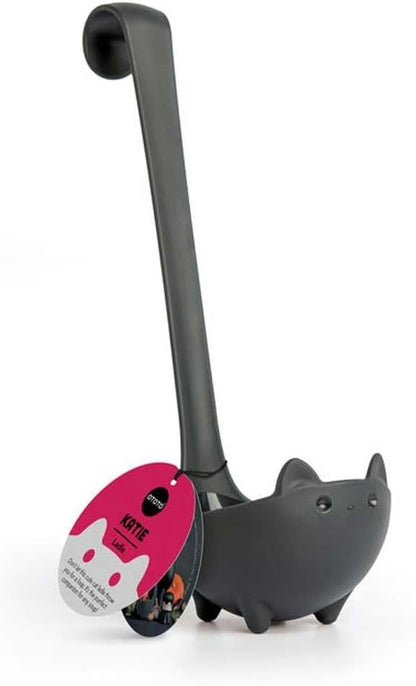 OTOTO Katie Cat Soup Ladle - Halloween Gifts Black Cat, Gothic Gifts, Gifts for Cat Lovers - Spooky Cat Gift, Cute Kitchen Accessories, Fun Gifts (Katie Cat, Black) - Image 4