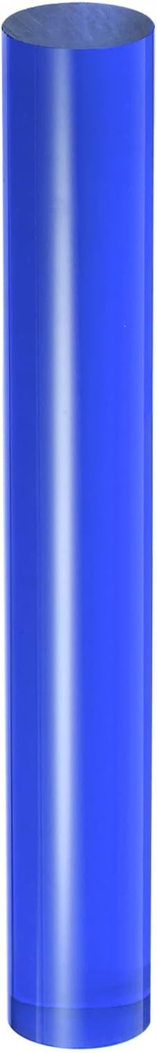 HARFINGTON Acrylic Clay Roller 7.28 Inch x 1 Inch Solid Non-Stick Plastic Round Tube Roller Polymer Clay Rod Fondant Rolling Pin for Shaping, Sculpting, Modeling DIY Crafts, Blue
