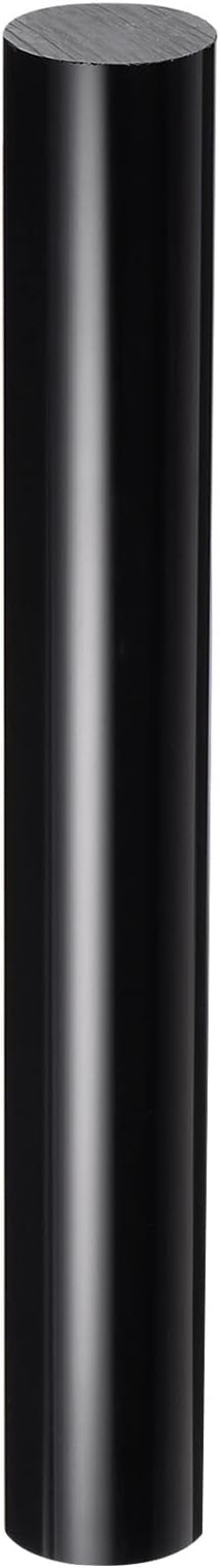 HARFINGTON Acrylic Clay Roller 8 Inch x 1 Inch Solid Non-Stick Plastic Round Tube Roller Polymer Clay Rod Fondant Rolling Pin for Shaping, Sculpting, Modeling DIY Crafts, Black