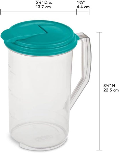 STERILITE 04860906 Beverage Pitcher, Round, BPA-Free Plastic, 2-Qts. - Quantity 1 - Image 7