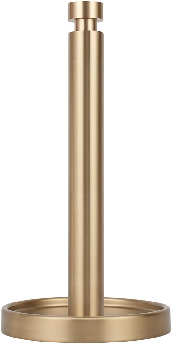 Ivilon Countertop Paper Towel Stand - Steady and Easy Tear - Fits All Paper Towel Rolls - Warm Gold by Ivilon