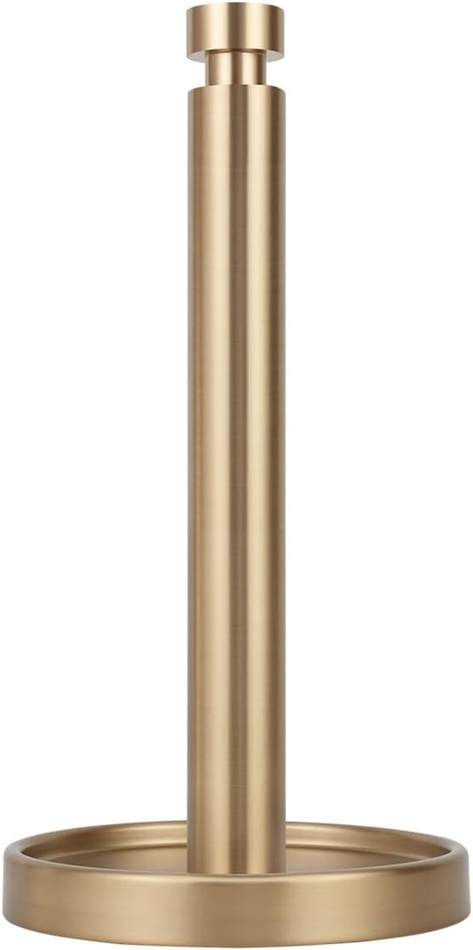 Ivilon Countertop Paper Towel Stand - Steady and Easy Tear - Fits All Paper Towel Rolls - Warm Gold by Ivilon