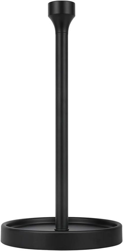 Ivilon Countertop Paper Towel Holder - Modern Bell End Minimalist Design - Fits All Paper Towel Roll Sizes - Color Black by Ivilon