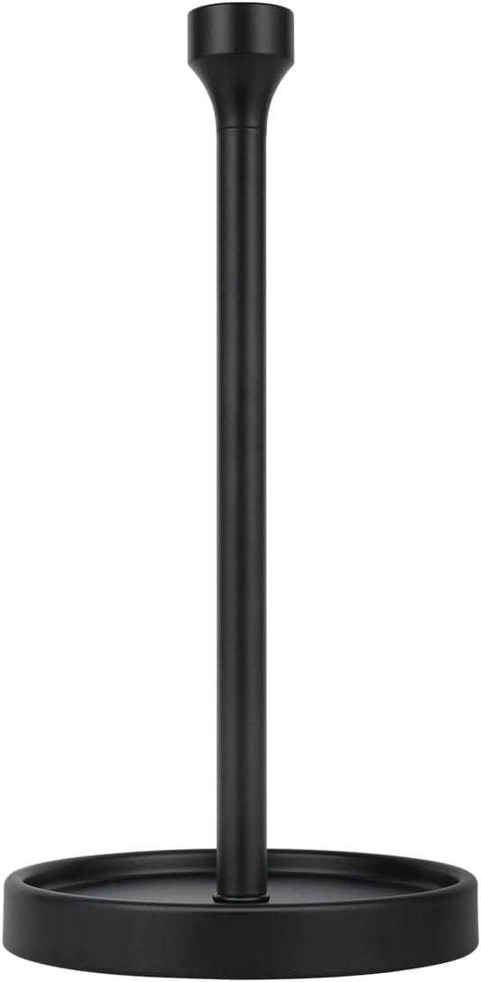 Ivilon Countertop Paper Towel Holder - Modern Bell End Minimalist Design - Fits All Paper Towel Roll Sizes - Color Black by Ivilon
