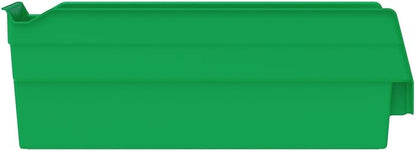 Akro-Mils 30120 Plastic Shelf Bins, Heavy Duty Storage Bins for Garage, Closet, and Drawer Organization, 12" x 4" x 4", Green, 24-Pack