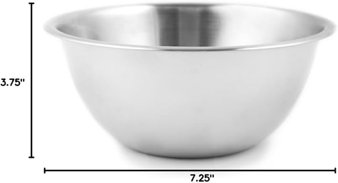 Fox Run Stainless Steel Small Mixing Bowl, 7.25 x 7.25 x 3.75 inches, Metallic - Image 8
