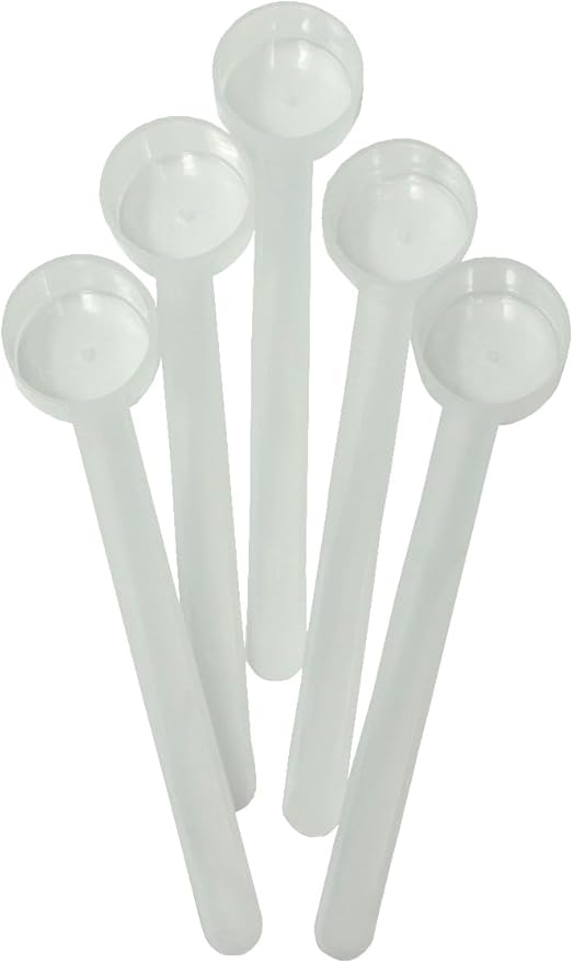 1/2 Tablespoon (1.5 Teaspoon | 7.5 mL) Long Handle Plastic Measuring Spoon for Coffee, Protein Powder, Pet Food, Spices, Grains, Dry Goods – Food-Grade BPA-Free (Pack of 5) by Supplement+and+Supply
