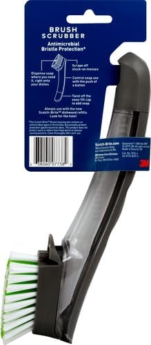 Scotch-Brite Odor Resist Soap Control Dishwand Brush, Non-Scratch Cleaning Brush with Scraper, Stands Upright (Pack of 4) - Image 3