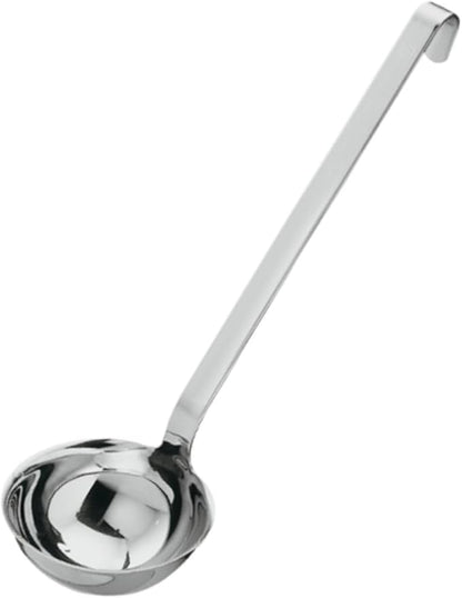 Rosle 10009 Stainless Steel Hooked Handle Ladle with Pouring Rim Serving Spoon - Image 4