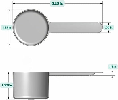 48 mL (48 CC | 1.62 Oz.) Long Handle Plastic Measuring Scoop for Coffee, Protein Powder, Pet Food, Spices, Grains, Dry Goods – Food-Grade BPA-Free (Pack of 25) - Image 2