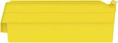 Akro-Mils 30120 Plastic Shelf Bins, Heavy Duty Storage Bins for Garage, Closet, and Drawer Organization, 12" x 4" x 4", Yellow, 24-Pack
