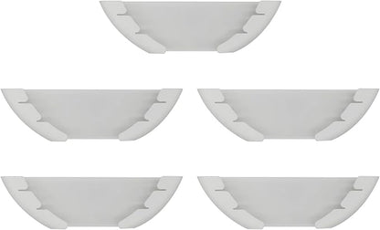 Universal Pot Lid Organizer for Cabinet, 5 Pcs Pan Lids Organizers Inside Cabinet Door Wall Mount Pots Top Storage Rack Holder for Kitchen, Fits 6" to 13.5" (5pcs white)