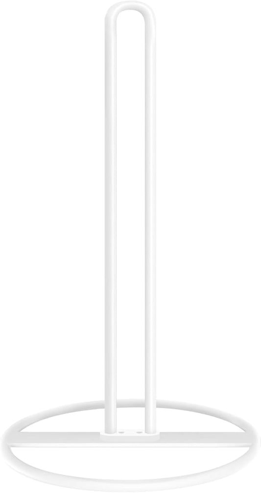 Paper Towel Holder Countertop, OBODING, Kitchen Paper Towel Stand Holder for Kitchen Organization and Storage, Paper Towel Holders for Standard and Large Size Rolls (White) by OBODING