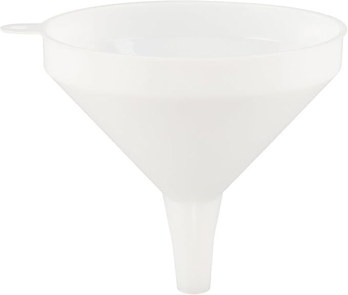 Restaurantware-Met Lux 16-ounce Plastic Funnel, 1 Plastic Funnel - Precise Spout, White Pouring Tool, Wide Spout, For Transferring Ingredients - Image 2