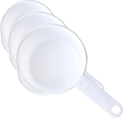 Chef Craft Select Measuring Cup Set, 1/4, 1/3, 1/2 and 1 cup, White (Pack of 3) by Chef+Craft