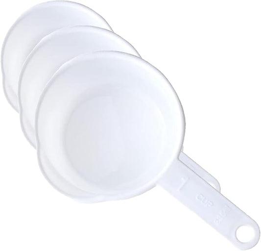 Chef Craft Select Measuring Cup Set, 1/4, 1/3, 1/2 and 1 cup, White (Pack of 3) by Chef+Craft
