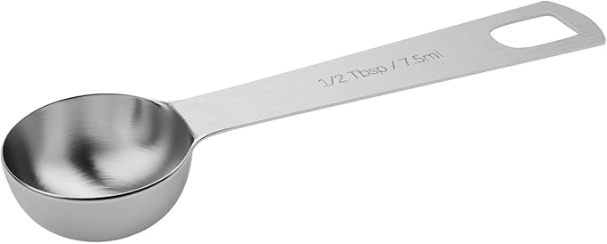 1PCS 1/2tbsp (1.5tsp, 7.5ml, 1/4oz) Single Measuring Spoon, Stainless Steel Individual Teaspoons Only by BERYLER
