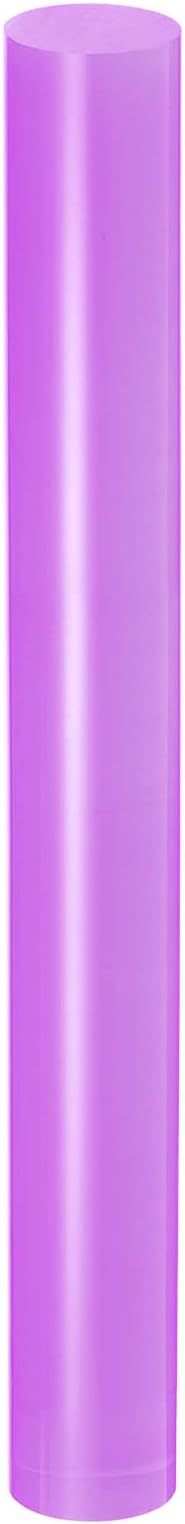 HARFINGTON Acrylic Clay Roller 9 Inch x 1 Inch Solid Non-Stick Plastic Round Tube Roller Polymer Clay Rod Fondant Rolling Pin for Shaping, Sculpting, Modeling DIY Crafts, Purple