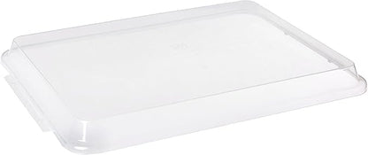 TrueCraftware- Half Size Polypropylene Sheet Pan Cover Clear Color Set of 2- Sheet Pan Cover for Baking Tray Baking Pans for Cookies and Cakes Perfect for Home Bakery and Restaurants