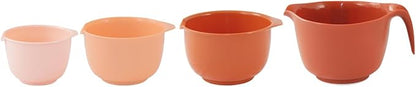 Glad Mixing Bowls with Pour Spout, Set of 4 - Nesting Plastic Bowls (1.2qt, 1.9qt, 2.8qt, and 3qt with Handle) - Non Slip Base, Dishwasher Safe Kitchen Cooking and Baking Supplies, Rust - Image 6