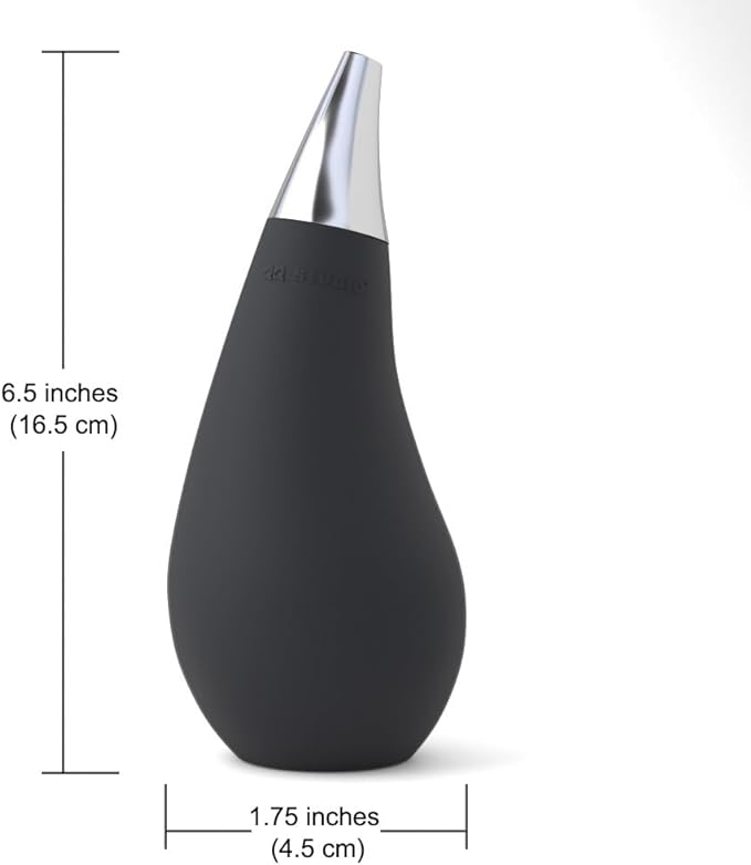 Kitchen Bathroom Counter top Squeezable Soap Dispensers Tear Drop Shape Bottle (Black, ~7oz) - Image 5