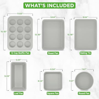NutriChef 20-Piece Non-Stick Bakeware and Cookware Set - Utensils Including Pots and Baking Pans Made with Durable Aluminum, Tempered Glass Lids, Heat-Resistant Utensils, Easy-Clean Design (White) - Image 3