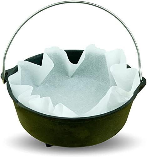 CampLiner Disposable Dutch Oven Liners – 20 Pack Extra-Thick Parchment Paper Rounds for 10”–14” Cast Iron Dutch Ovens | Eco-Friendly Easy Cleanup Liners for Camping, Sourdough Baking & Outdoor Cooking