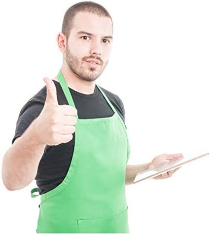 Total 12 PCS Plain Color Bib Apron Adult with 2 Front Pocket (Mixed Colour) - Image 8