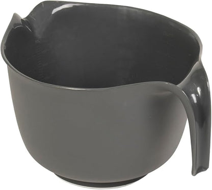 Glad Mixing Bowl with Handle – 3 Quart | Heavy Duty Plastic with Pour Spout and Non-Slip Base | Dishwasher Safe Kitchen Supplies for Cooking and Baking, Grey - Image 5