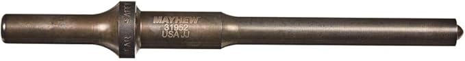 Mayhew Tools 31952HT Pneumatic Roll Pin Punch, 3/8" x 6" Hang Tag, Black Oxide Finish