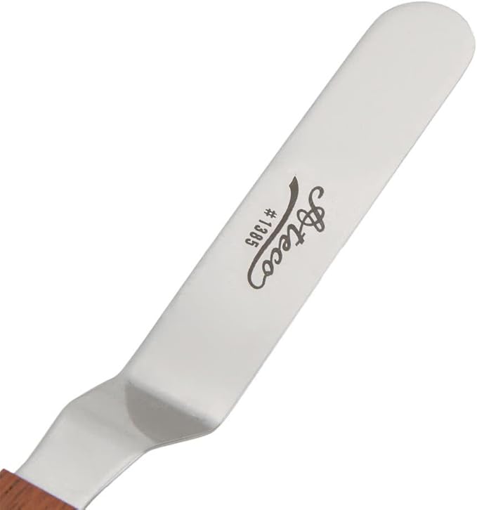 Ateco 1385 Offset Spatula with 4.5-Inch Stainless Steel Blade, Wood Handle, 4.5 Inch, natural - Image 4