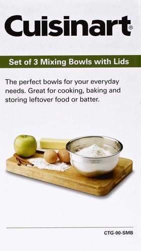 Cuisinart Mixing Bowl Set,Stainless Steel,3-Piece,CTG-00-SMB,(Pack of 4) - Image 8