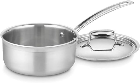 Cuisinart 1.5 Quart Multiclad Pro Triple Ply Saucepan w/Cover, MCP19-16N by Cuisinart