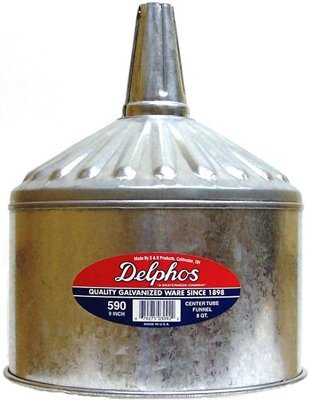 Delphos 590 Galvanized Oil Funnel, 8 Qt. - Quantity 12 by Unknown