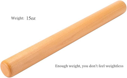 Rolling Pin for Baking Wood Rolling Pins 15.8-inch Dough Roller, Non-stick Pastry Dough Roller without Handles┃Perfect Gifts for Bakers - Image 2