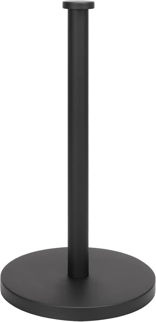 NearMoon Standing Paper Towel Holder, Kitchen Paper Towel Tissue Holder- for Bathroom Countertop, Standard or Jumbo-Sized Roll Paper (with Stainless Steel Base, Matte Black) by NearMoon