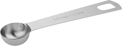 1PCS 1/2tsp (1/6tbsp, 2.5ml) Single Measuring Spoon, Stainless Steel Individual Teaspoons Only by BERYLER
